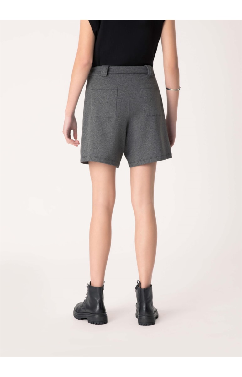 Short Moletom Comfort Chumbo Mescla