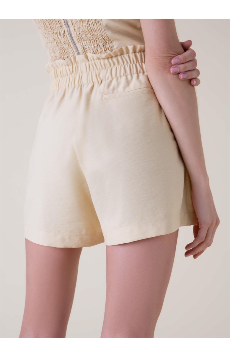 Short Saia Alfa Texture Amarelo Claro