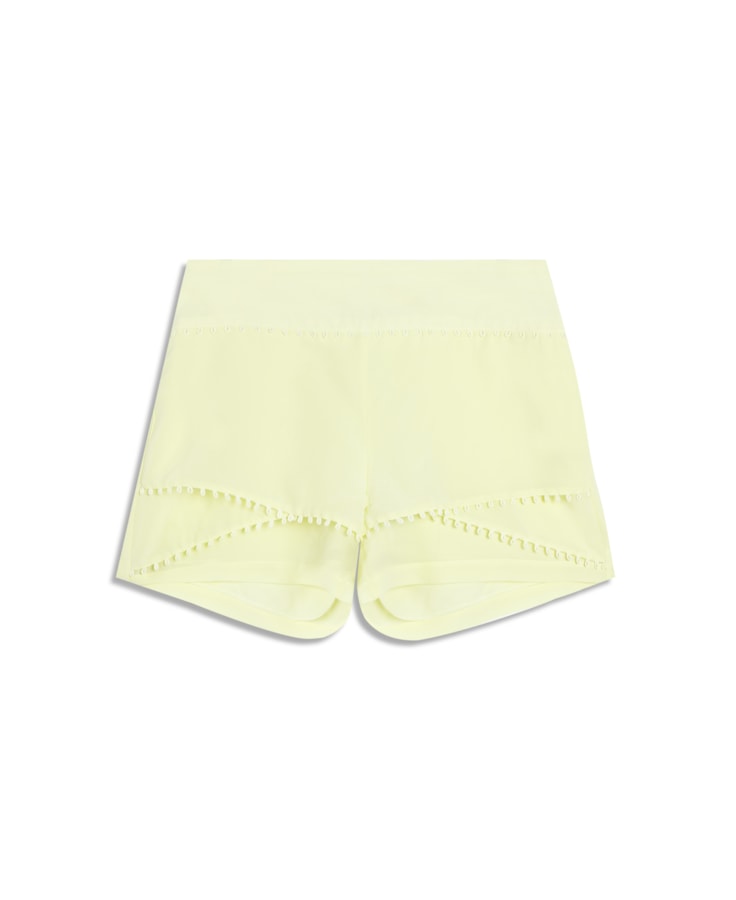 Shorts Saia Seda Detalhe Azelha Amarelo Claro