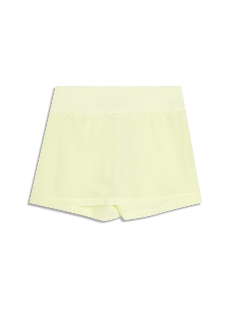 Shorts Saia Seda Detalhe Azelha Amarelo Claro