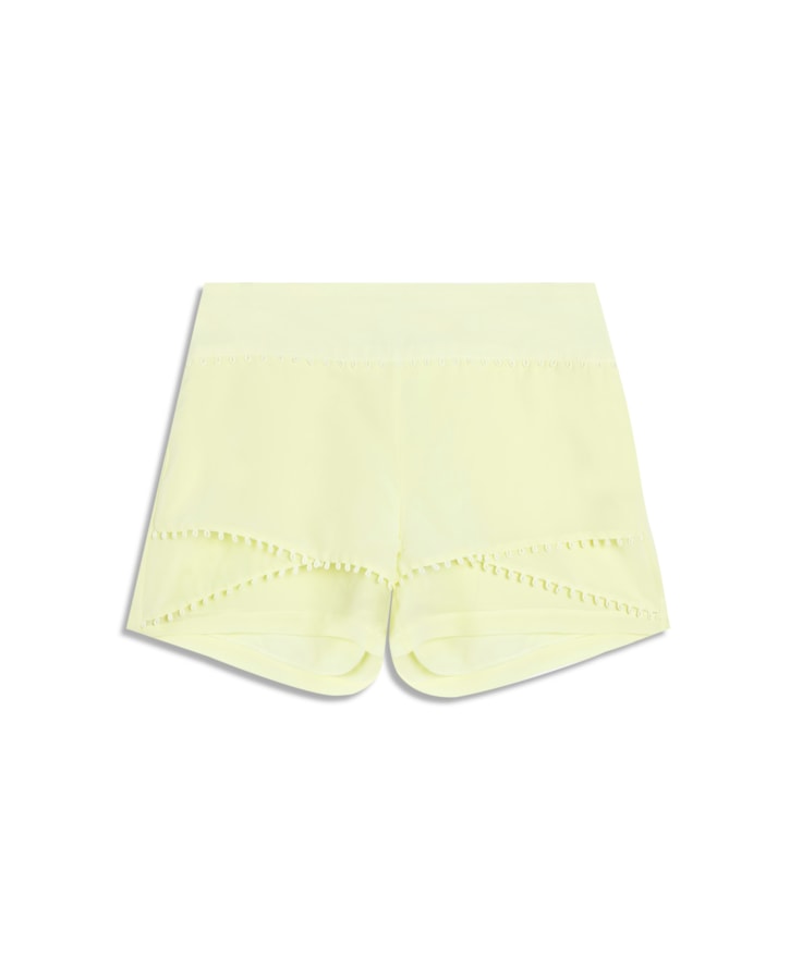 Shorts Saia Seda Detalhe Azelha Amarelo Claro