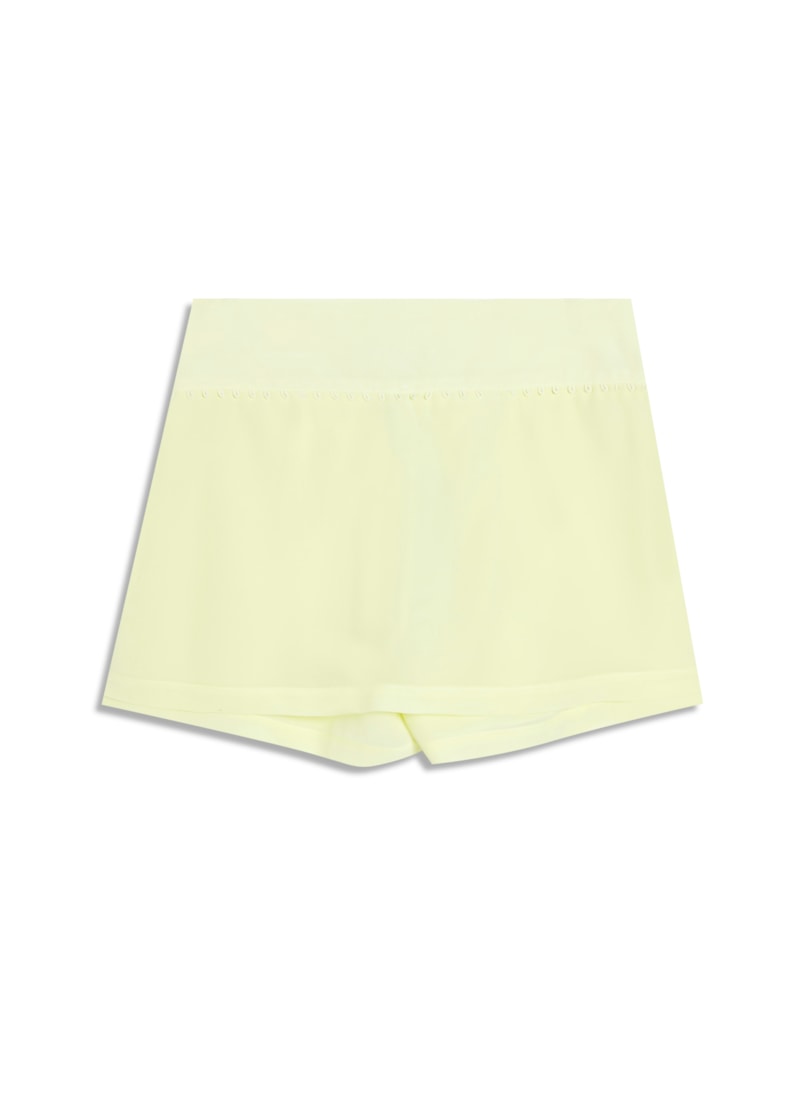 Shorts Saia Seda Detalhe Azelha Amarelo Claro