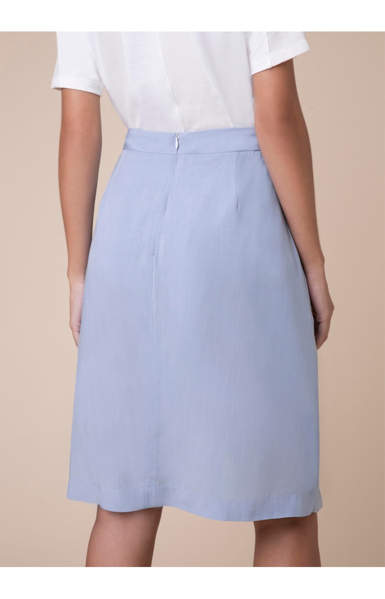 Shorts Saia Transpassado Azul Claro