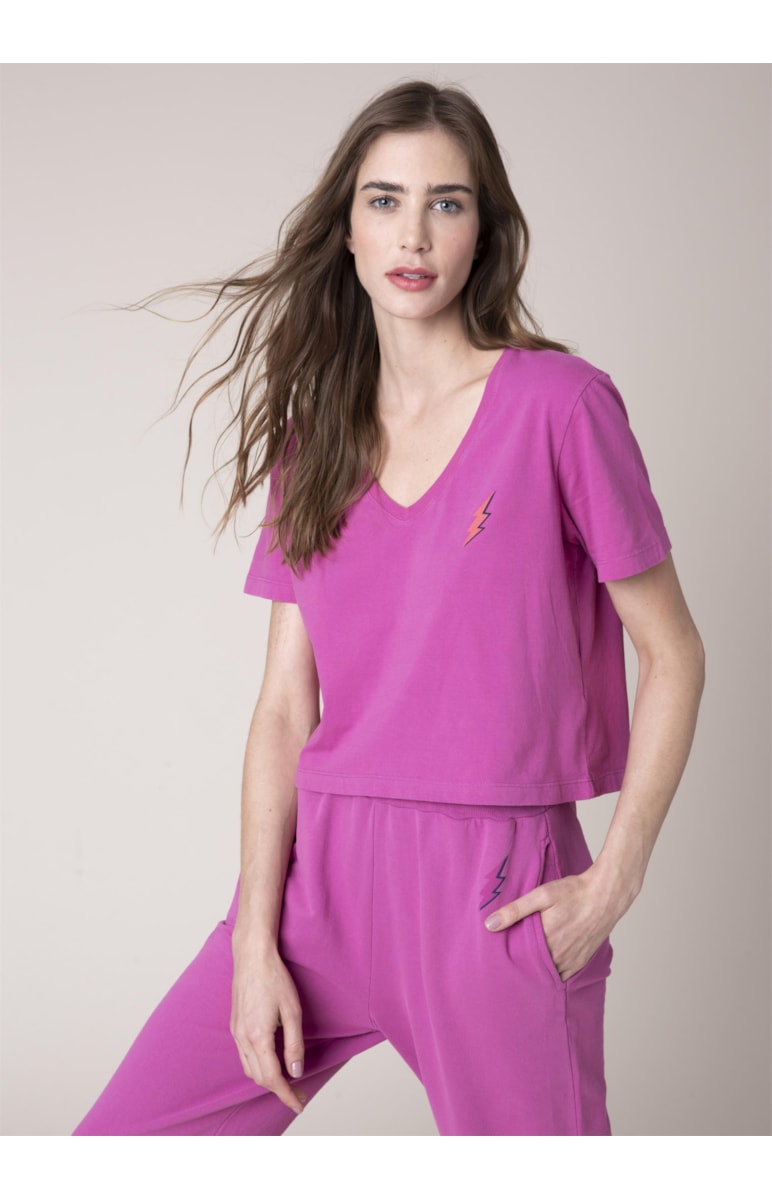 T-Shirt Cotton Gd Bolt Pink
