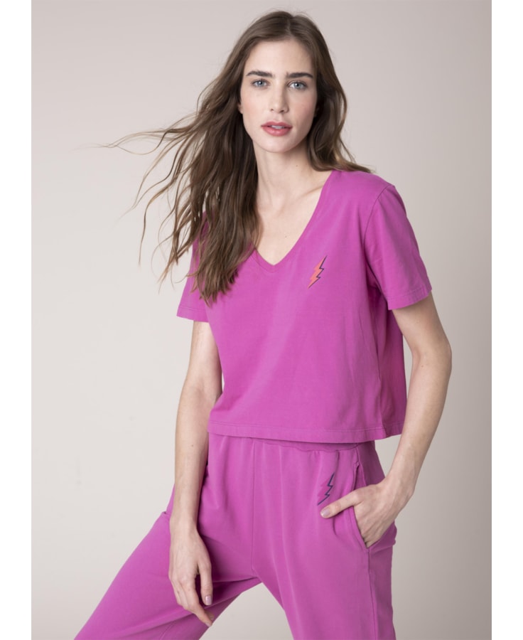 T-Shirt Cotton Gd Bolt Pink