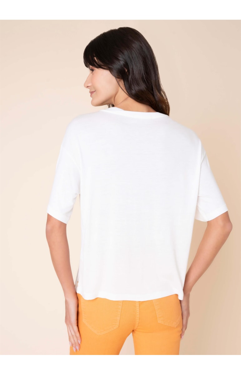 T-Shirt Cropped Araras Off White