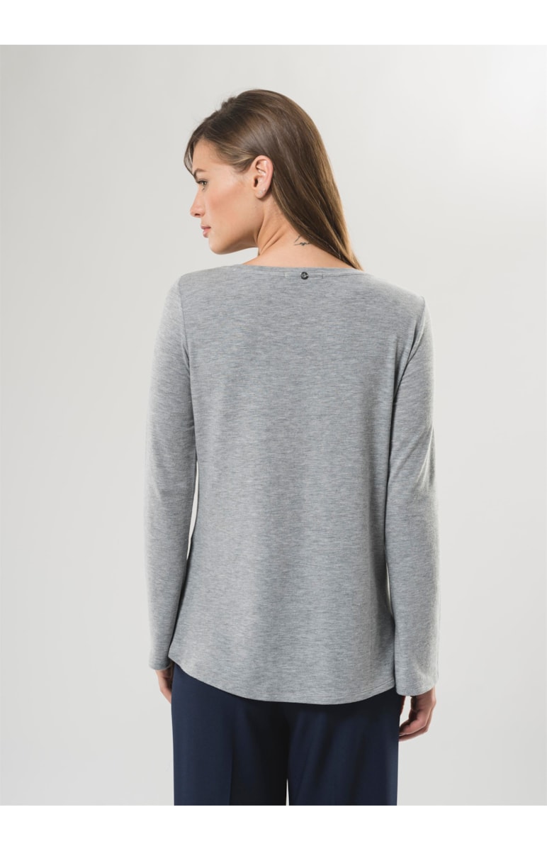 T-Shirt Escudo Cinza Mescla