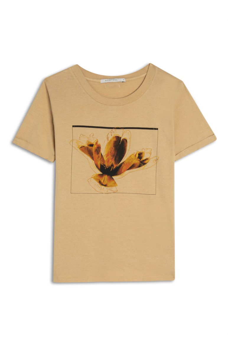 T-Shirt Flor Amarelo Claro
