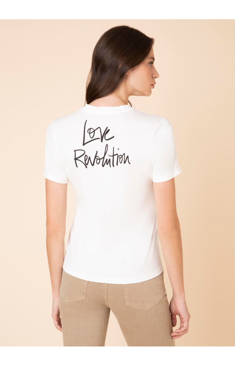 T-Shirt Love Revolution Iii Off White