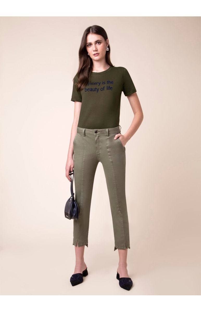 T-Shirt Mystery Of Life Verde Oliva