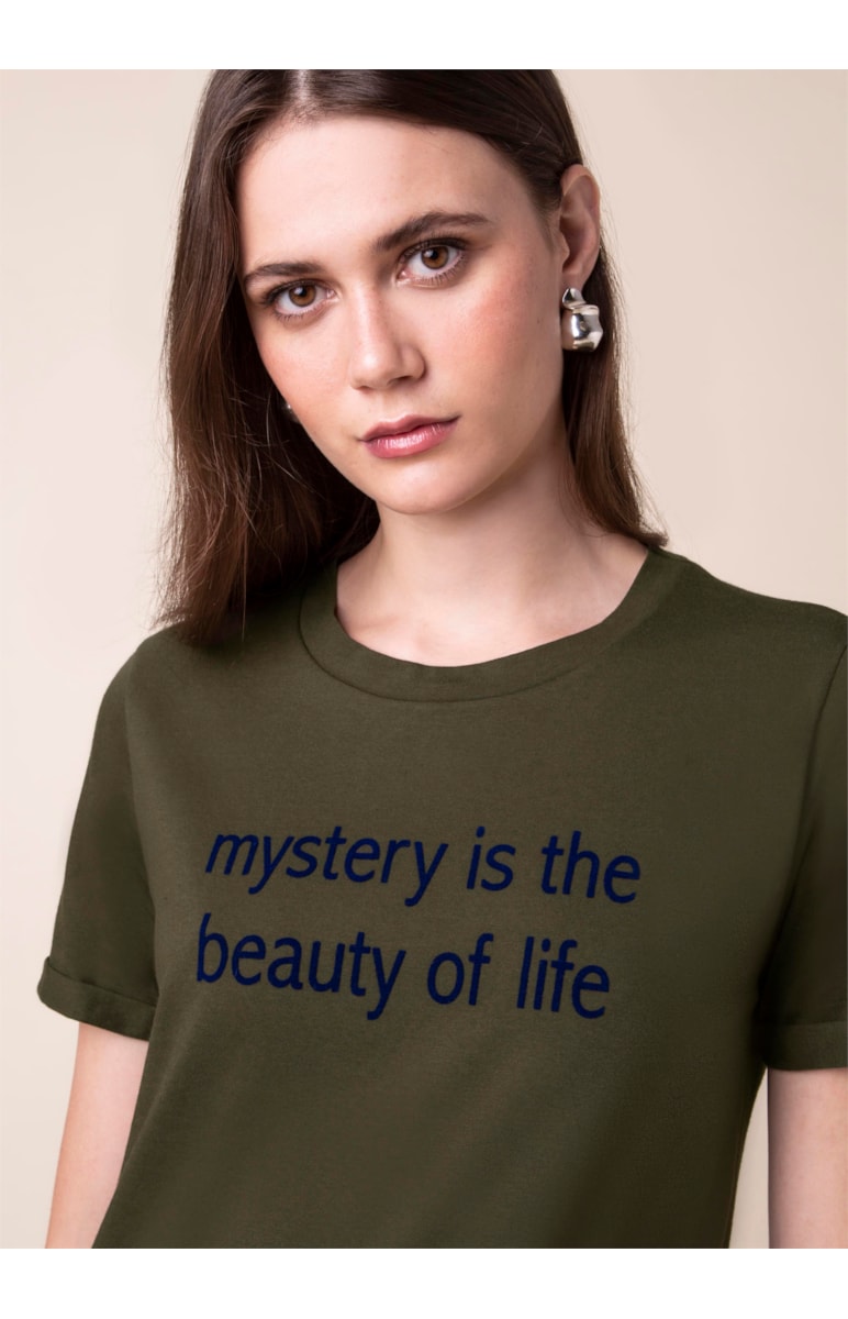 T-Shirt Mystery Of Life Verde Oliva
