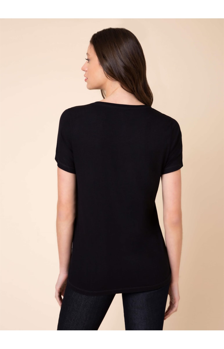 T-Shirt Recortes Preto