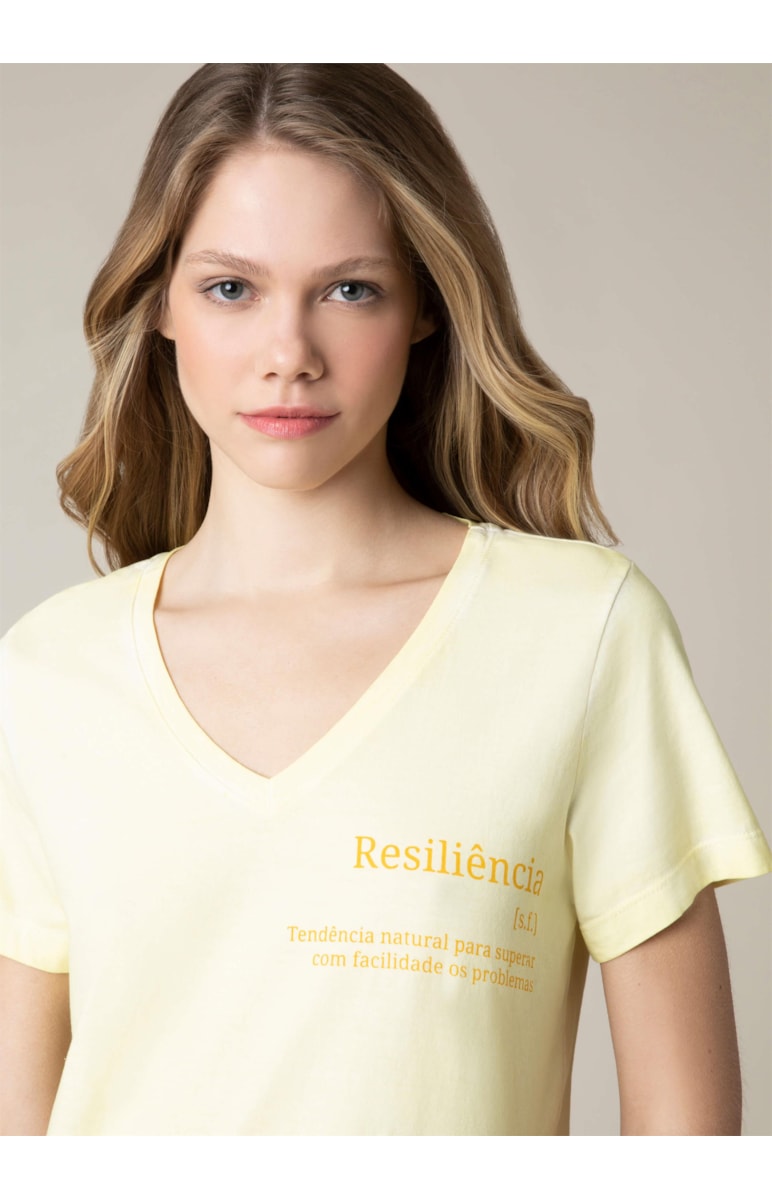T-Shirt Resiliência Amarelo Lima