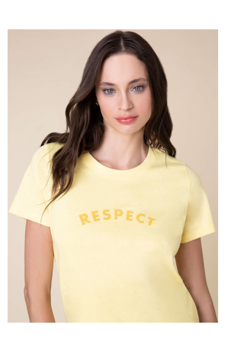 T-Shirt Respect Amarelo Claro