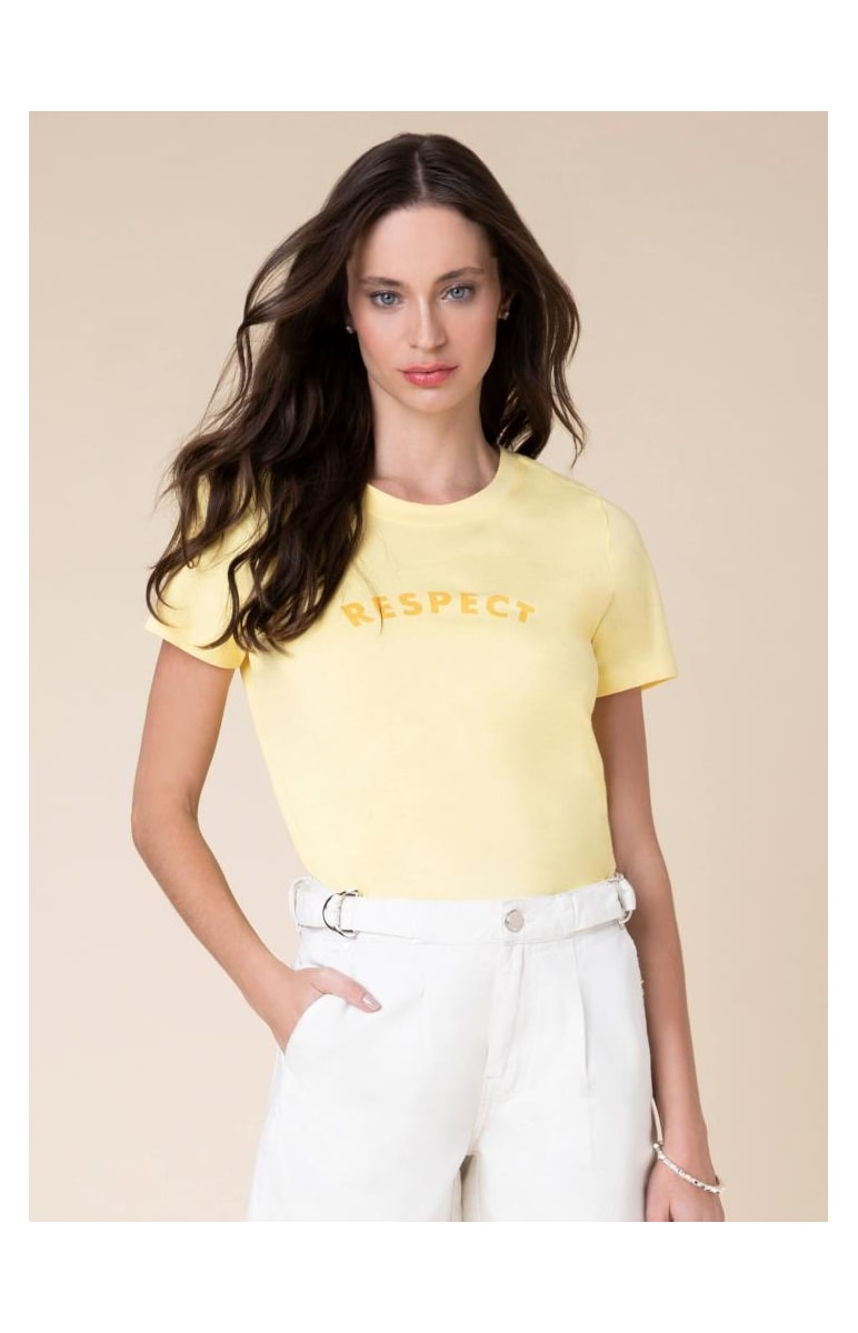 T-Shirt Respect Amarelo Claro