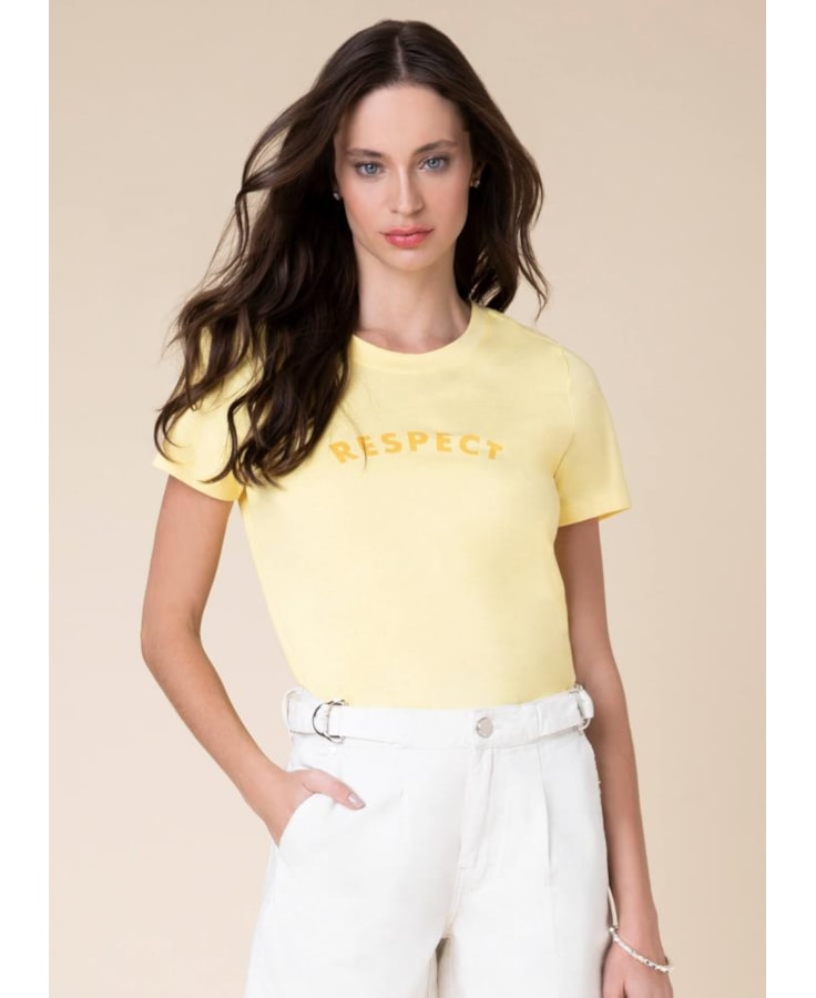 T-Shirt Respect Amarelo Claro