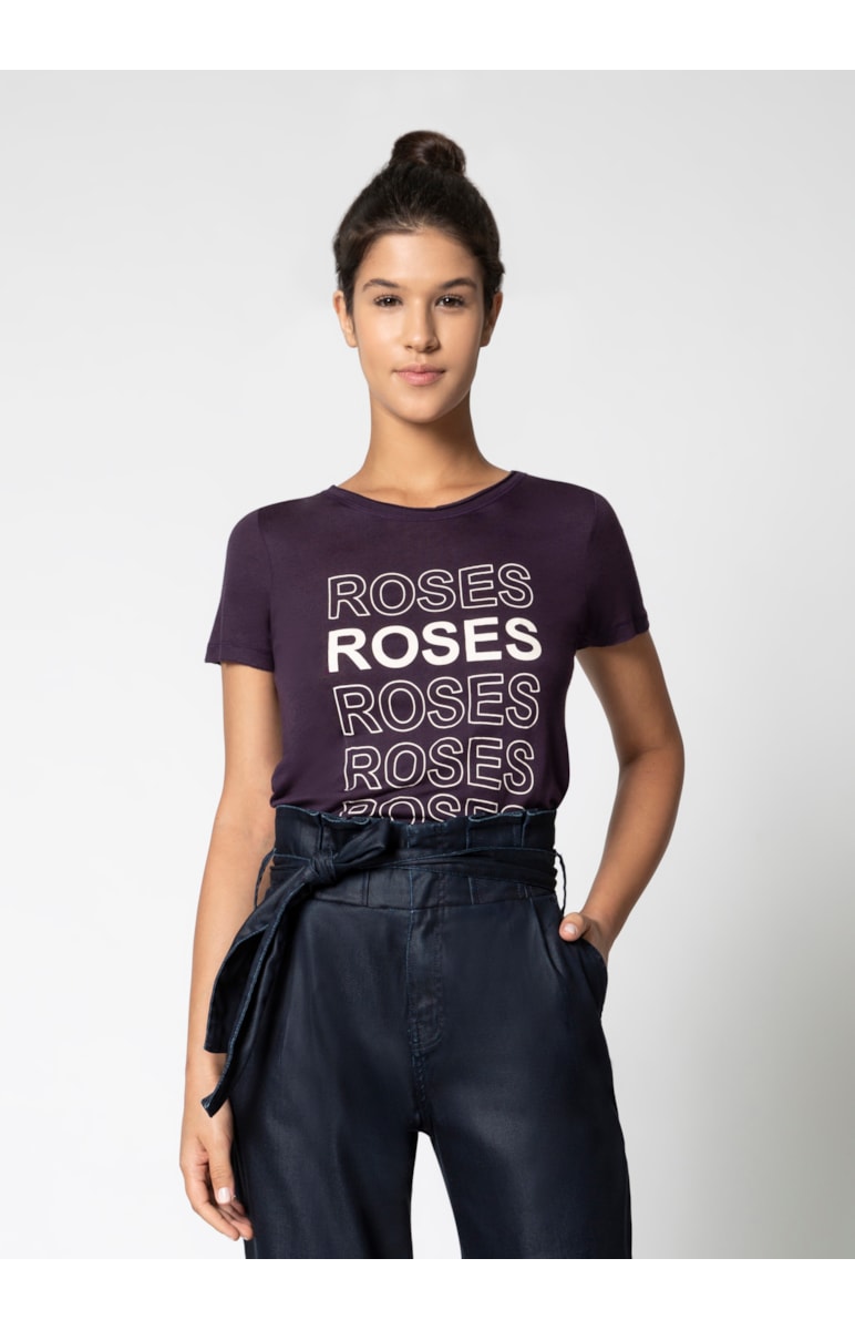 T-Shirt Roses Roxo