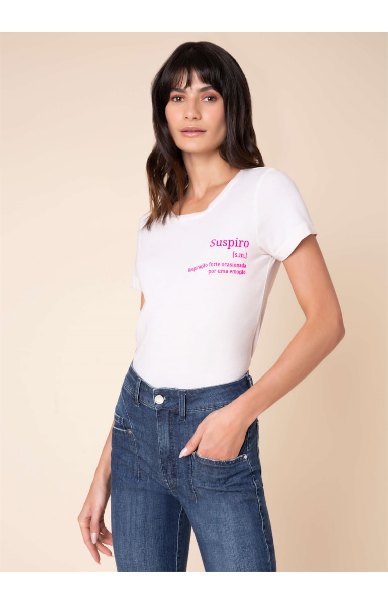 T-Shirt Suspiro Rosa Claro