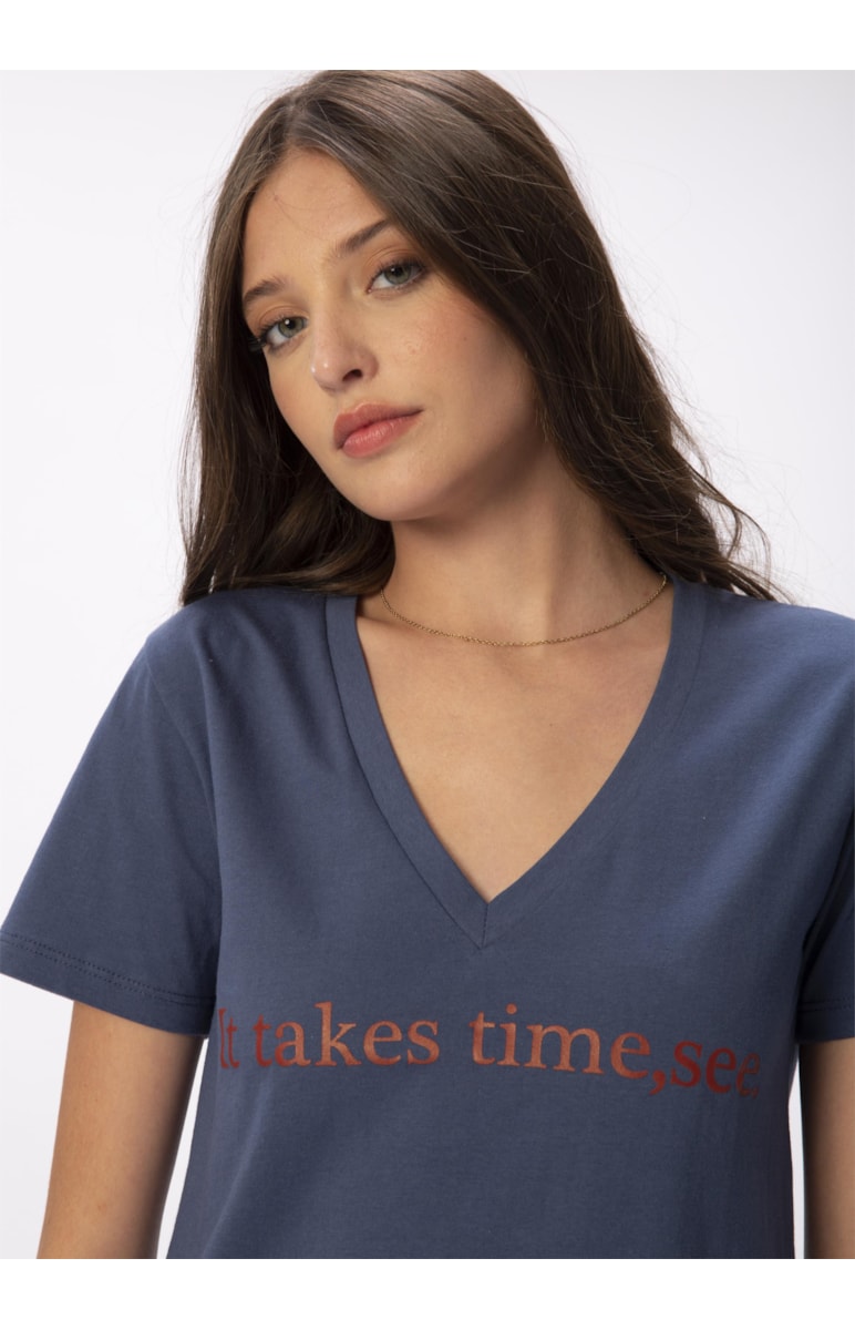 T-Shirt Take Times Azul Seco