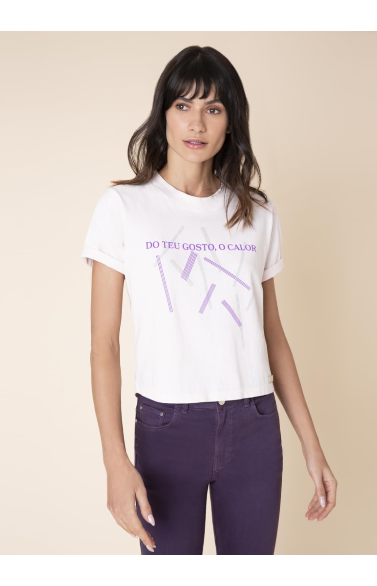 T-Shirt Teu Gosto Rosa Claro