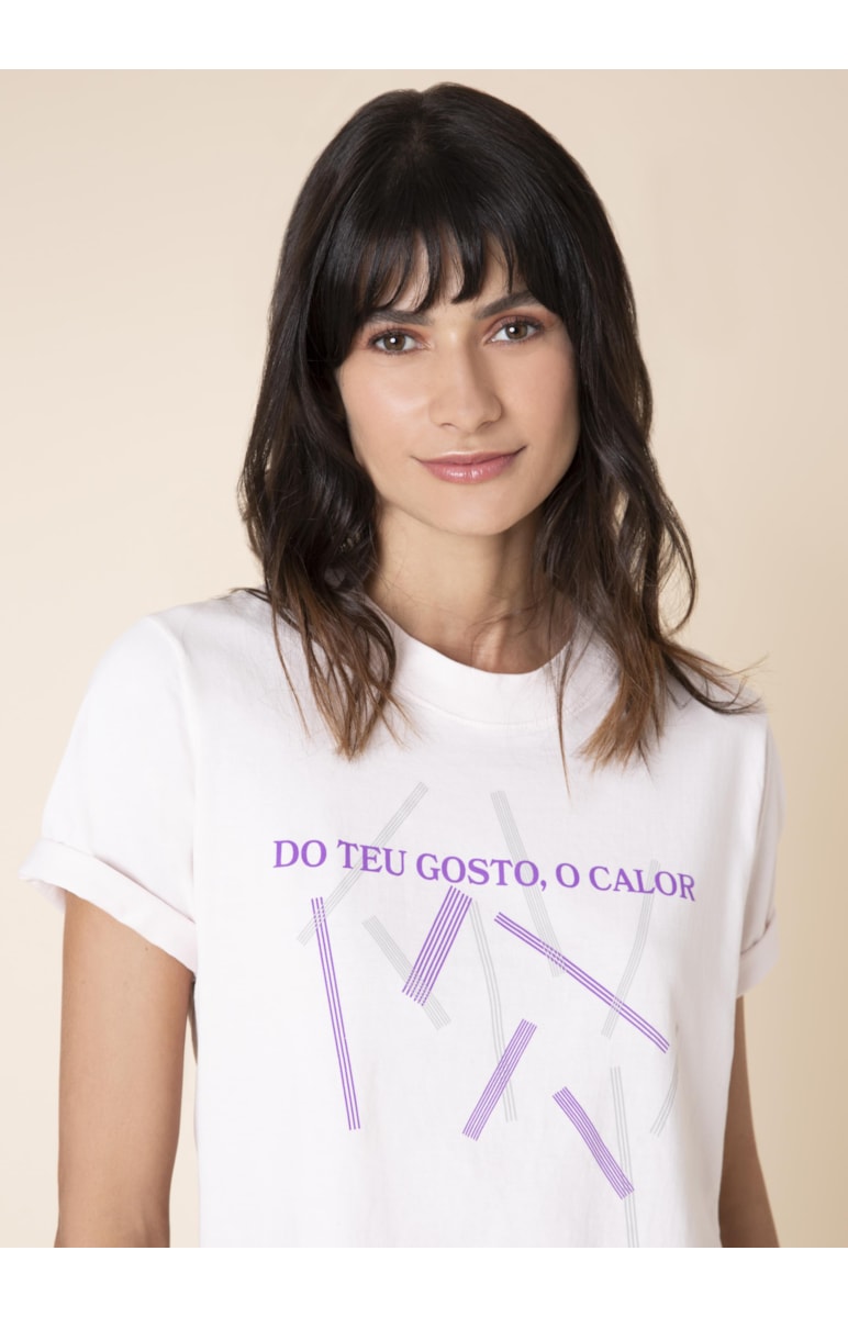 T-Shirt Teu Gosto Rosa Claro