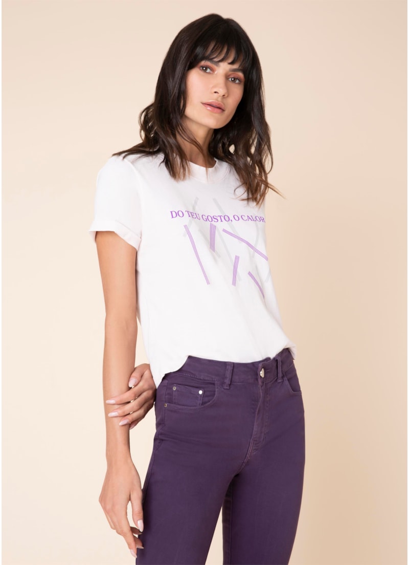 T-Shirt Teu Gosto Rosa Claro