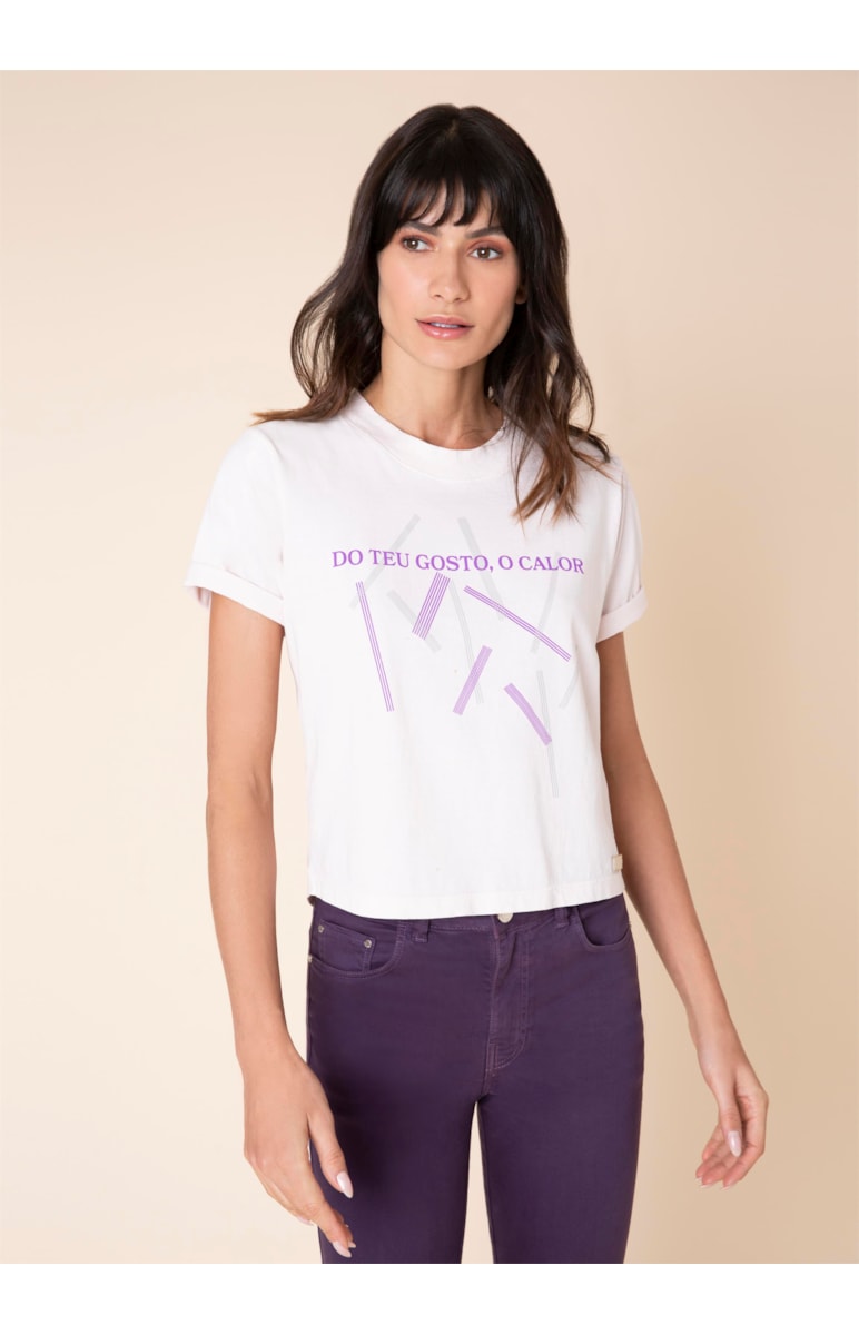 T-Shirt Teu Gosto Rosa Claro