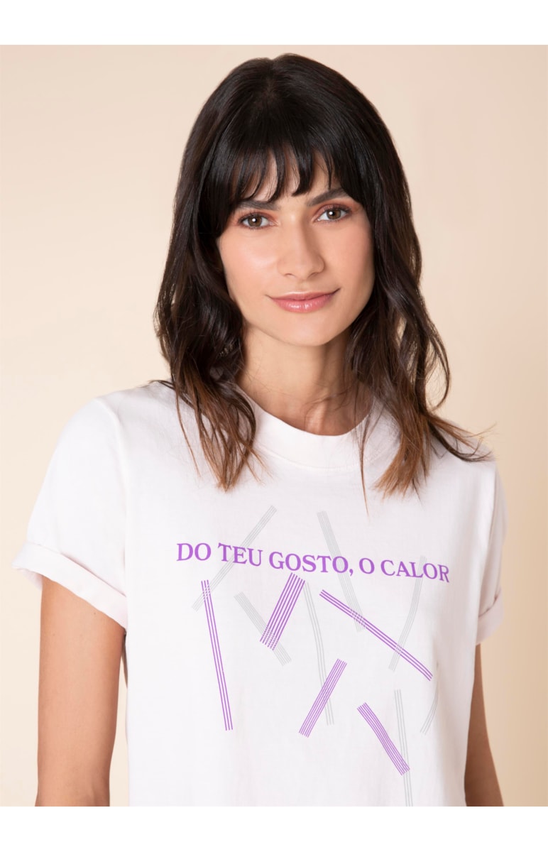 T-Shirt Teu Gosto Rosa Claro