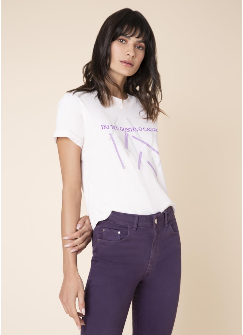 T-Shirt Teu Gosto Rosa Claro