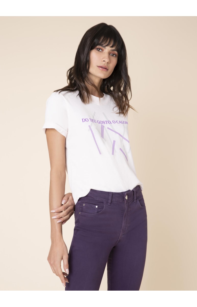 T-Shirt Teu Gosto Rosa Claro