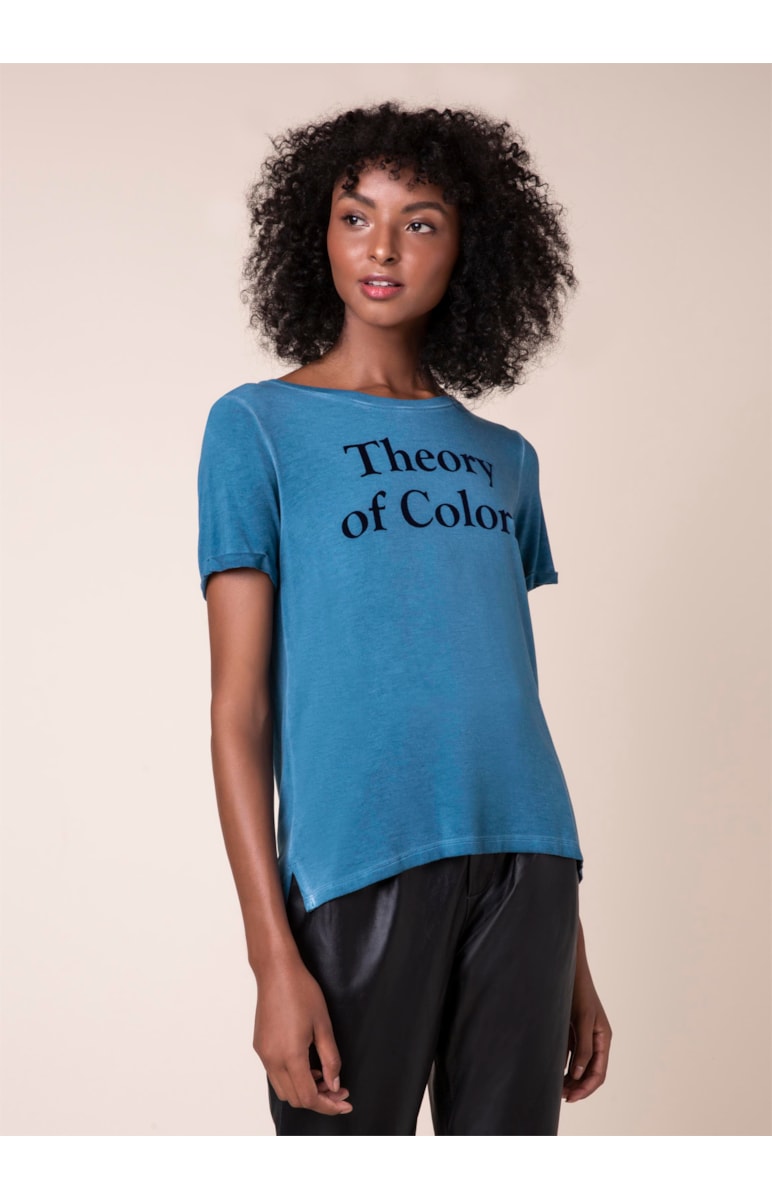 T-Shirt Theory Of Colors Azul Seco