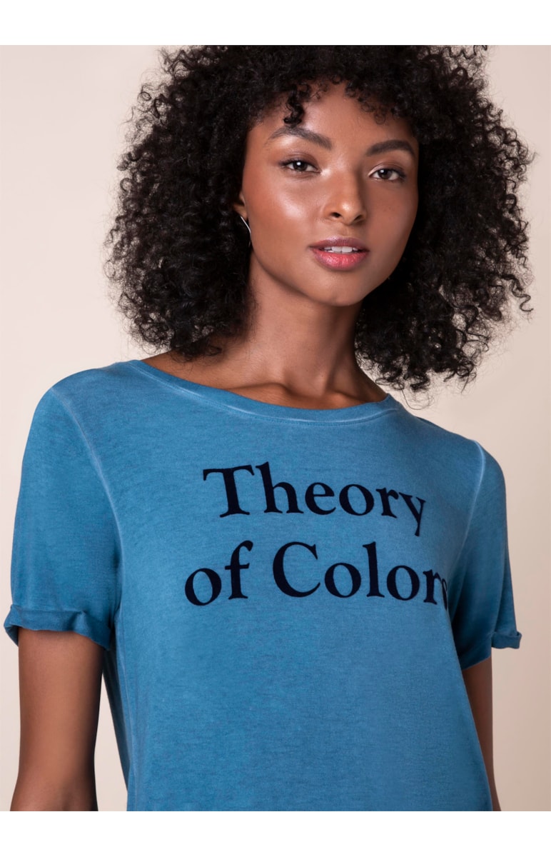 T-Shirt Theory Of Colors Azul Seco