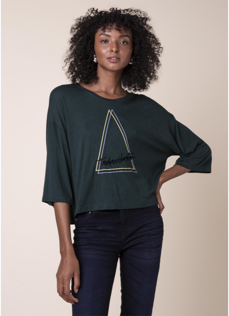 T-Shirt Toda Via Reto Verde Escuro