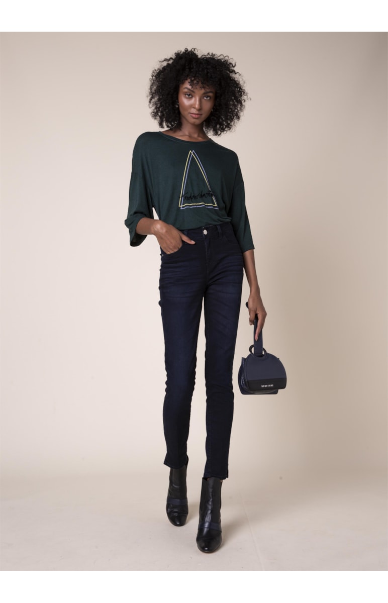 T-Shirt Toda Via Reto Verde Escuro