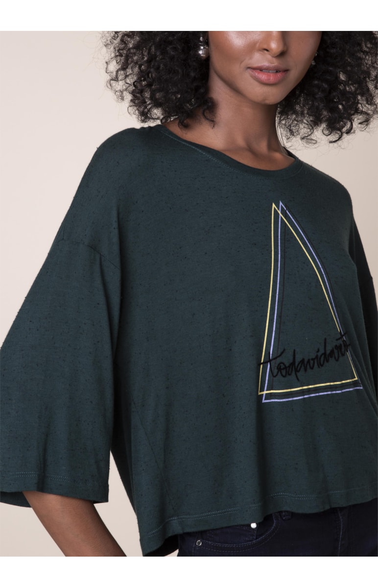 T-Shirt Toda Via Reto Verde Escuro
