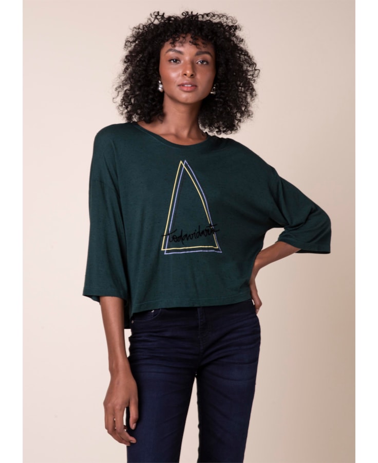 T-Shirt Toda Via Reto Verde Escuro
