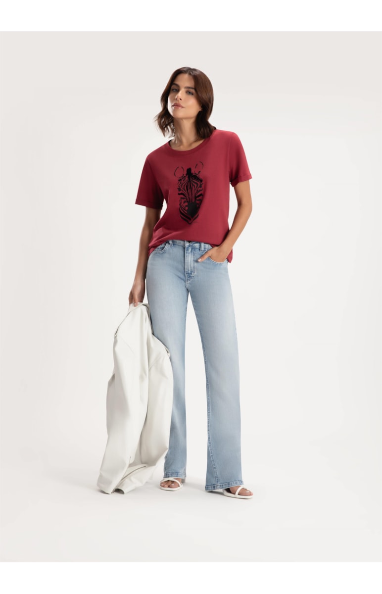T-Shirt Zebra Bordeaux
