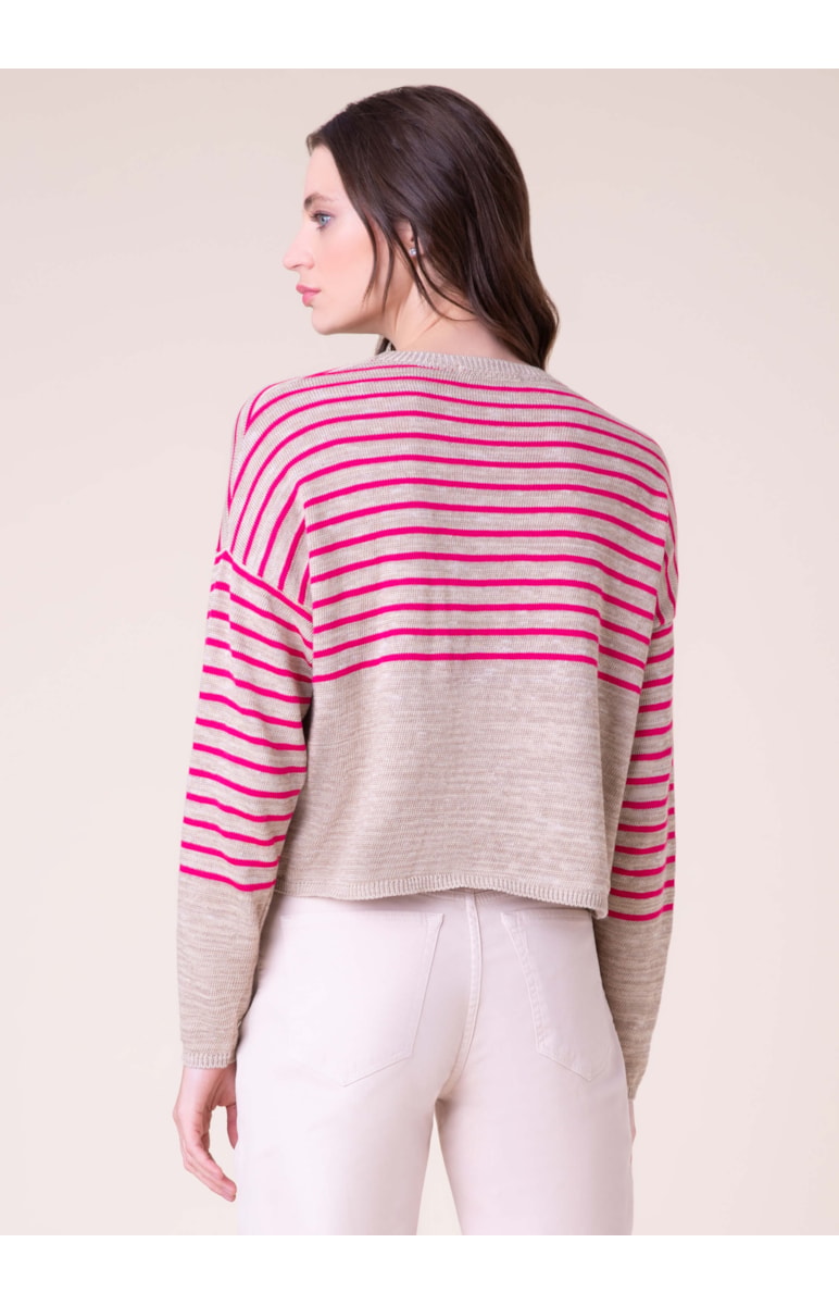 Tricot Bicolor Listrado Natural