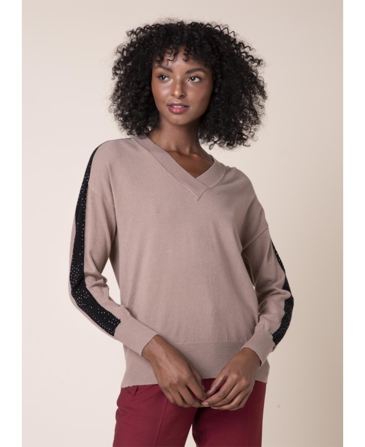 Tricot Faixa Pedrarias Caqui