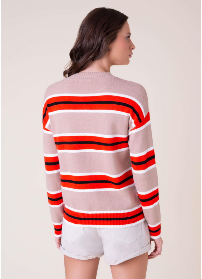 Tricot Listras Bege Mescla