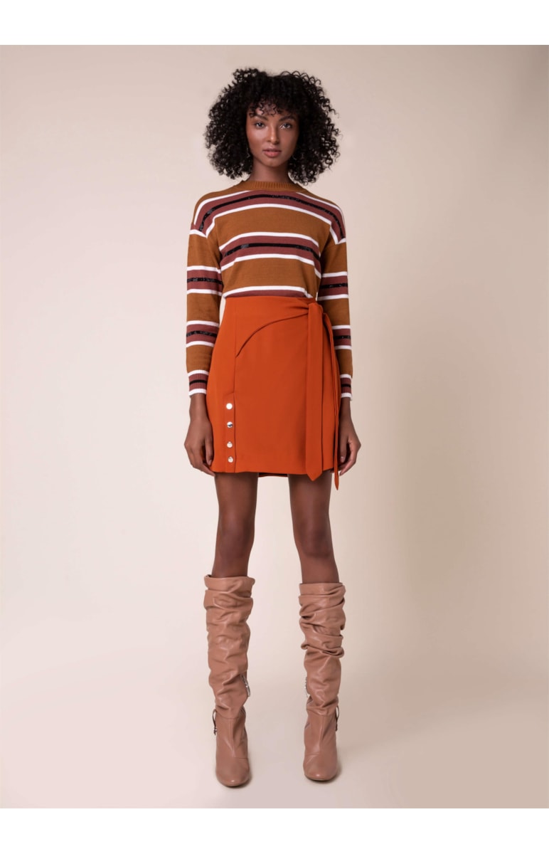 Tricot Listras Caramelo