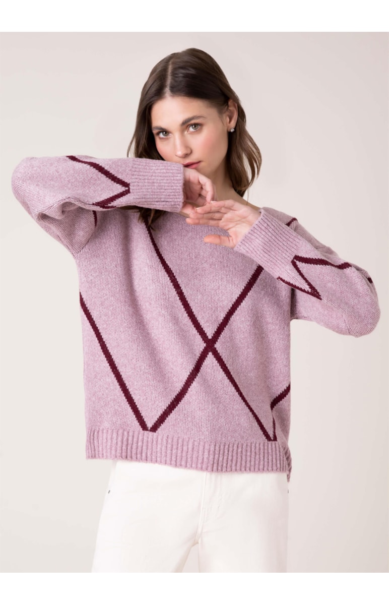 Tricot Losângo Rosa Velho