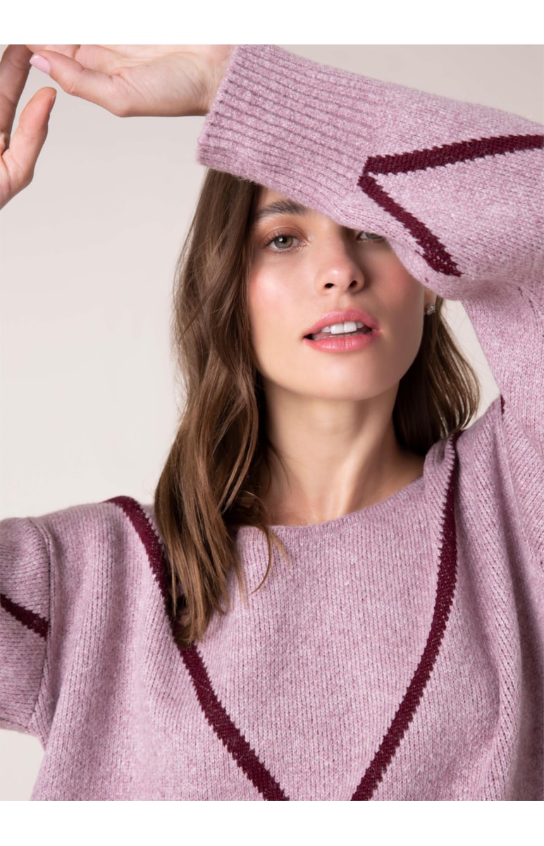 Tricot Losângo Rosa Velho