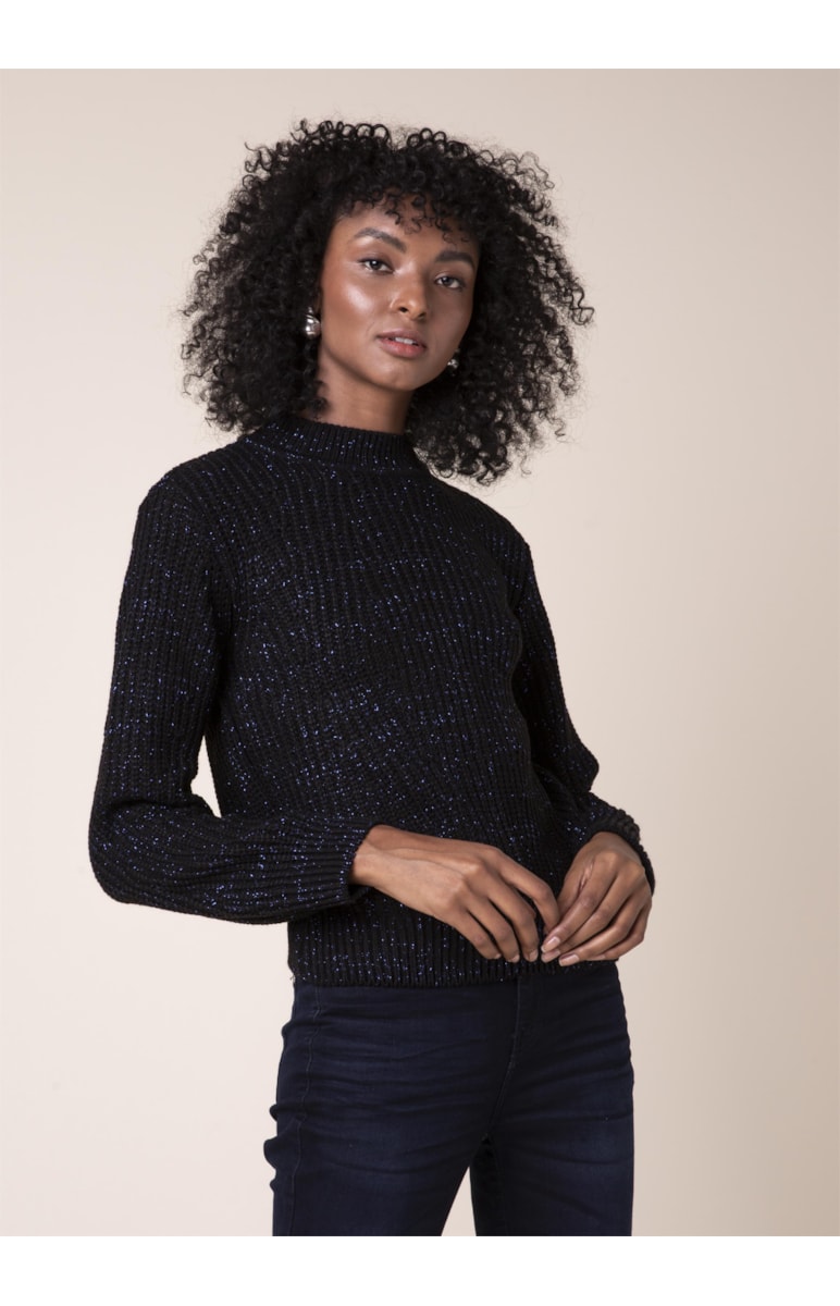 Tricot Lurex Preto