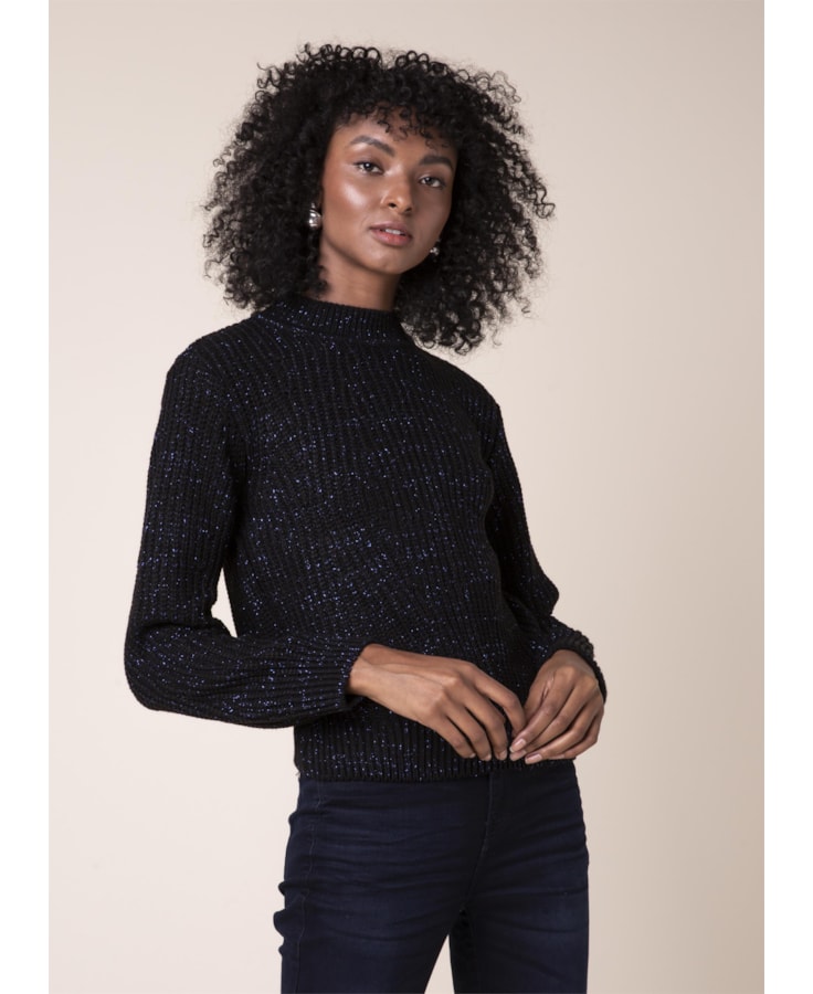 Tricot Lurex Preto