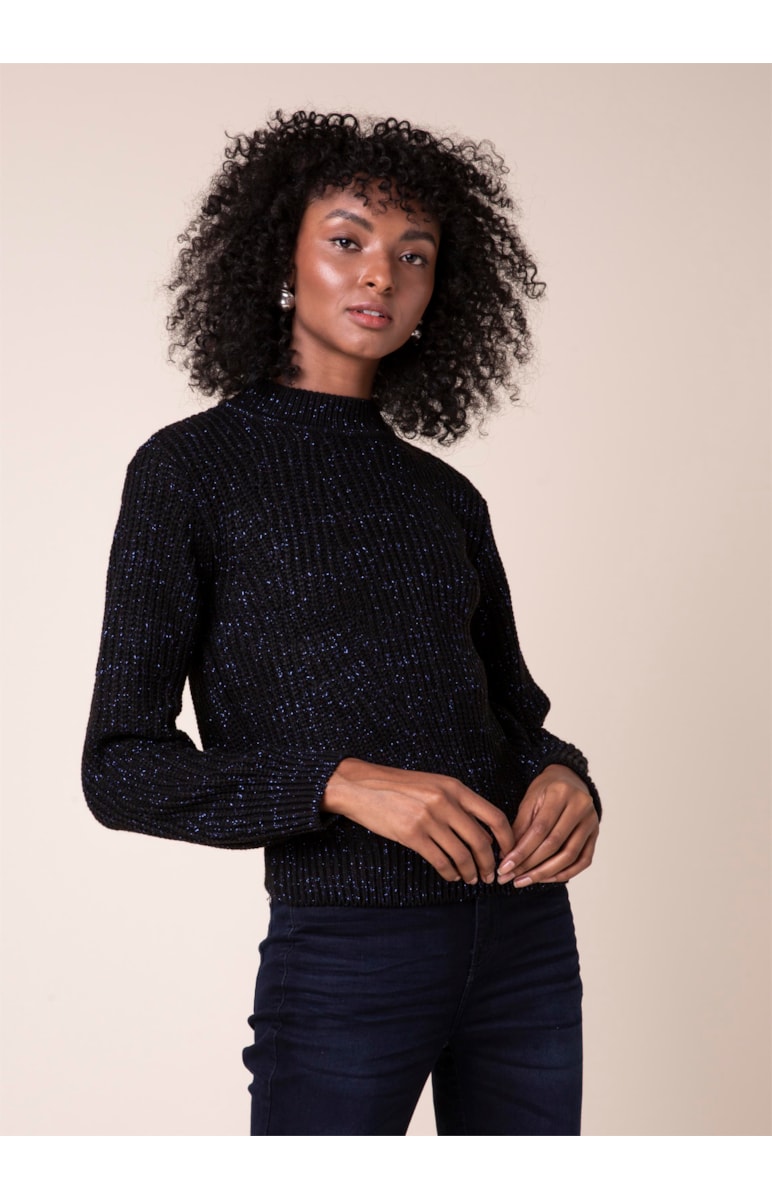 Tricot Lurex Preto