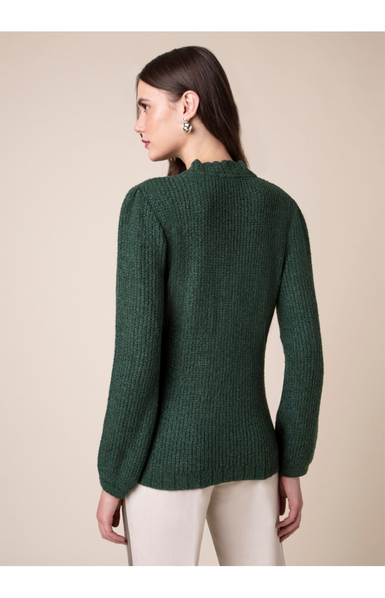 Tricot Manga Bufante Musgo