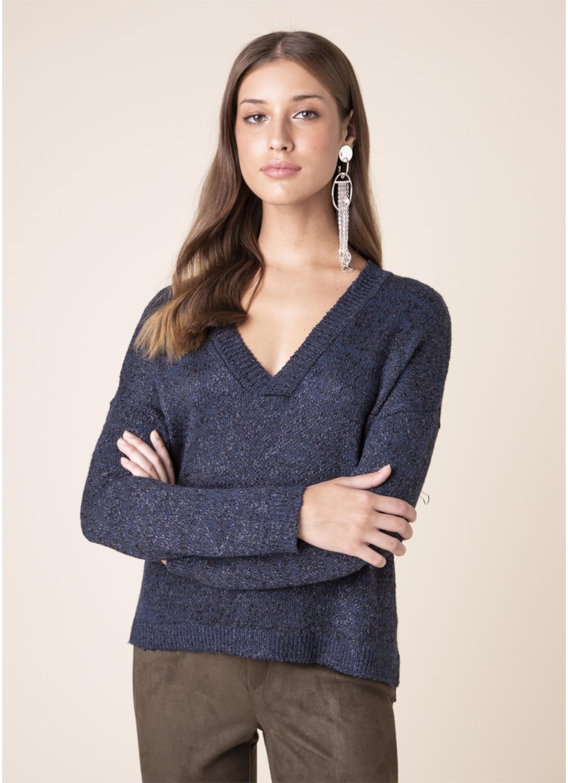 Tricot Mesclado Petroleo