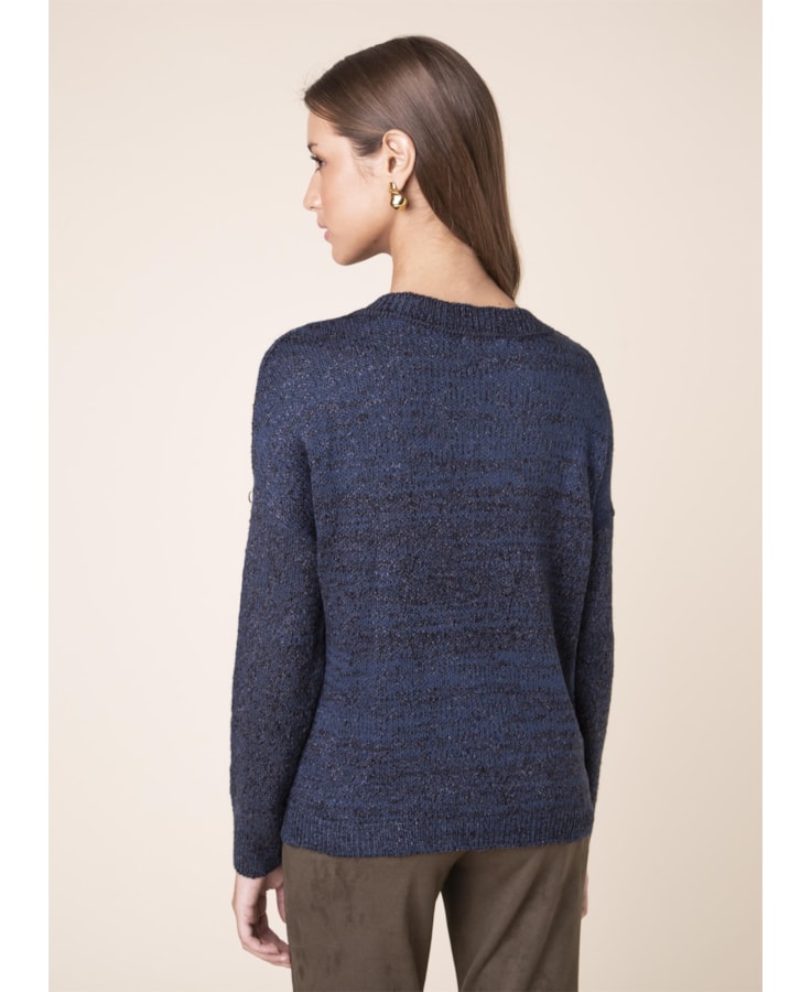 Tricot Mesclado Petroleo