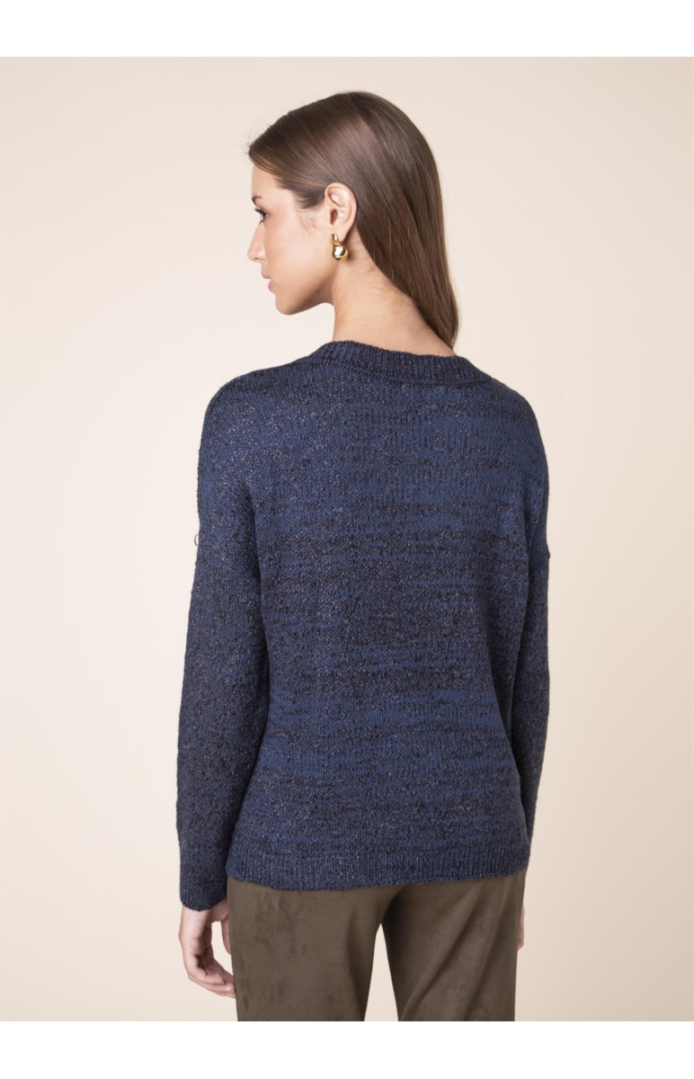 Tricot Mesclado Petroleo